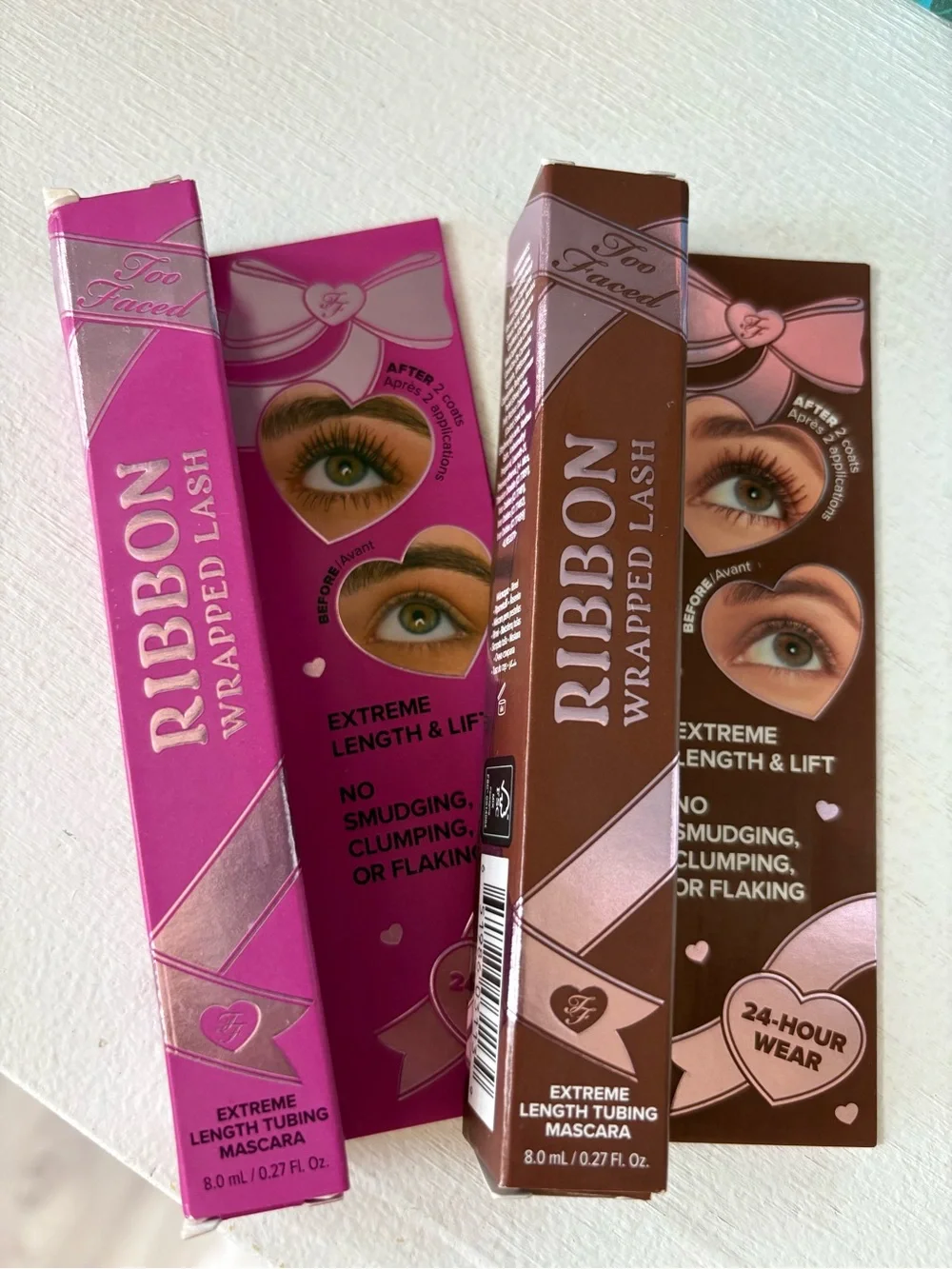 Too Faced Ribbon Wrapped Lash Tubing Mascara Duo - Black & Chocolate